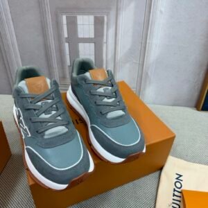 Louis Vuitton Blue-Grey Panelled Sneakers