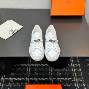 Hermès Unisex White Low-Top Sneakers
