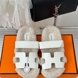Hermès Unisex Shearling Shoes