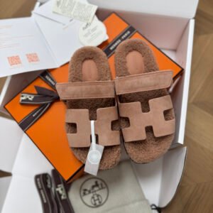 Hermès Unisex Shearling Shoes