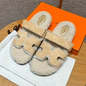 Hermès Unisex Shearling Shoes