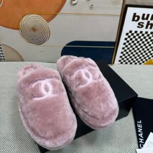 Chanel Unisex Shearling Shoes