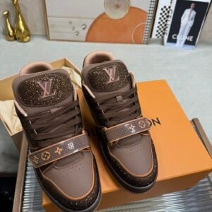 Louis Vuitton Unisex Crystal-Embellished Sneakers