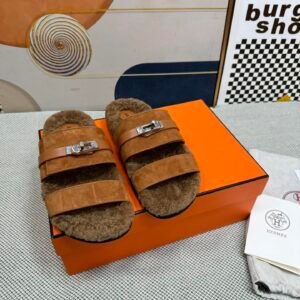 Hermès Unisex Shearling Shoes