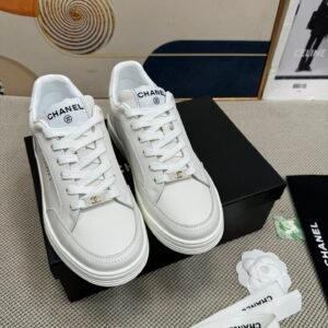 Chanel Unisex White Low-Top Sneakers
