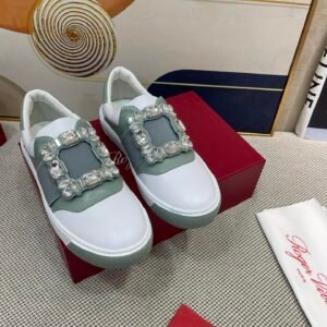 Roger Vivier Unisex White Low-Top Sneakers