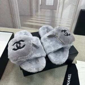 Chanel Unisex Shearling Shoes
