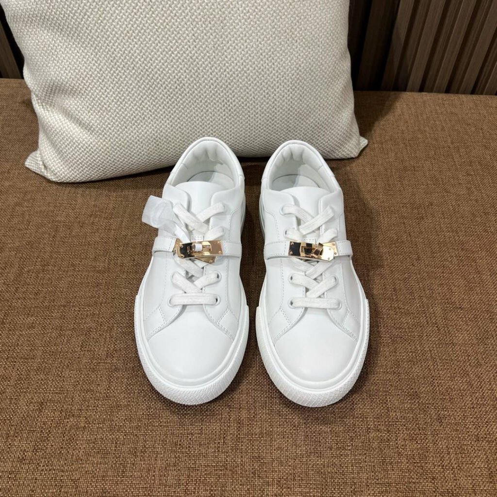 Hermès Unisex White Low-Top Sneakers detail 1