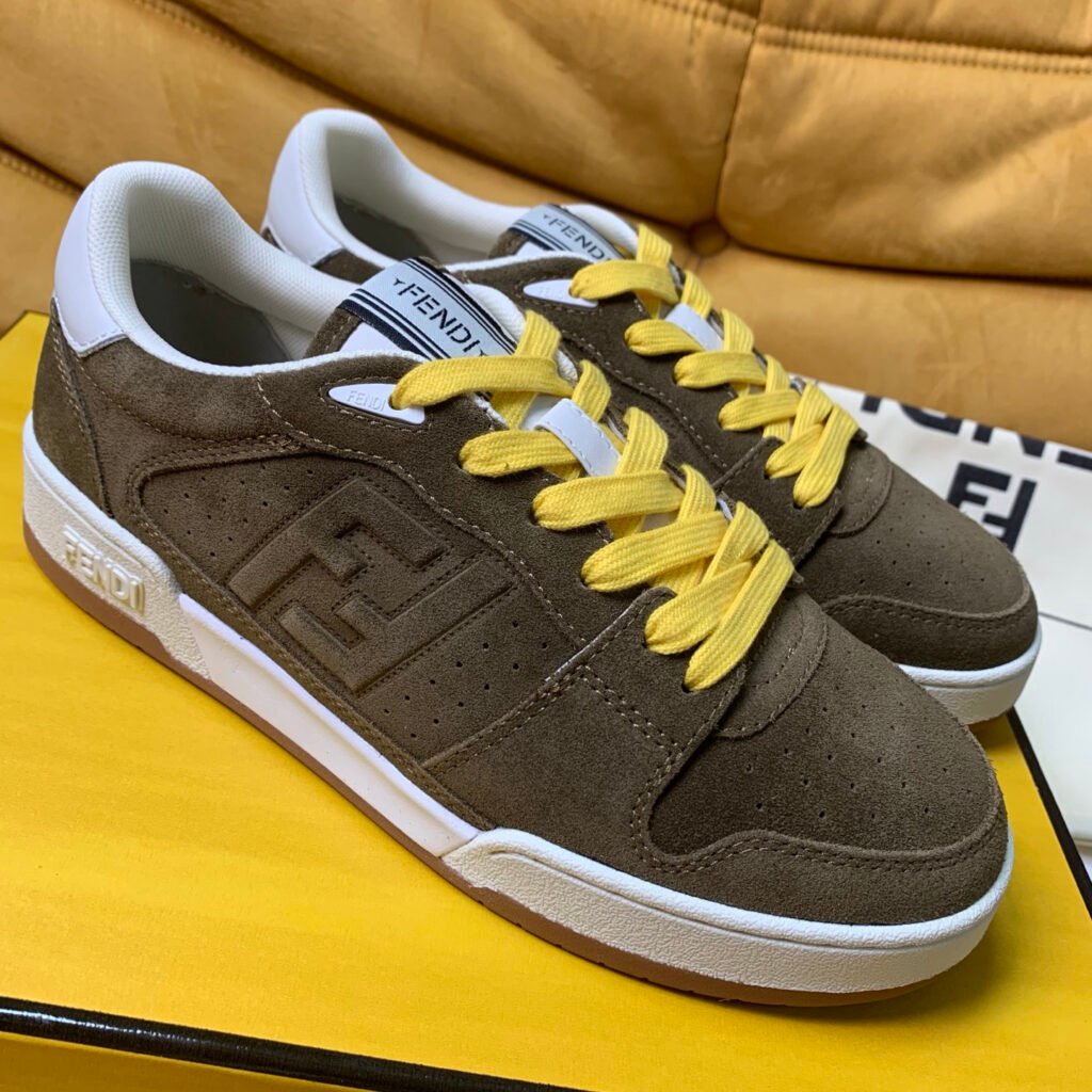Fendi Unisex Distressed Sneakers detail 1