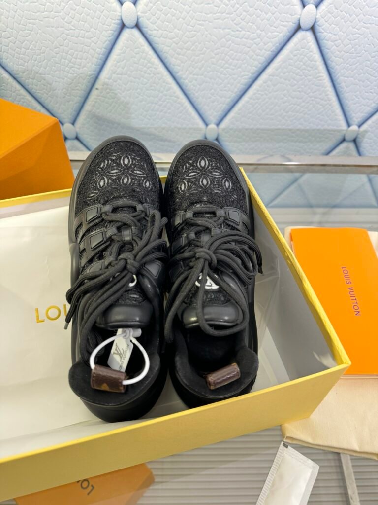 Louis Vuitton Women's Sculpted-Sole Sneakers detail 1