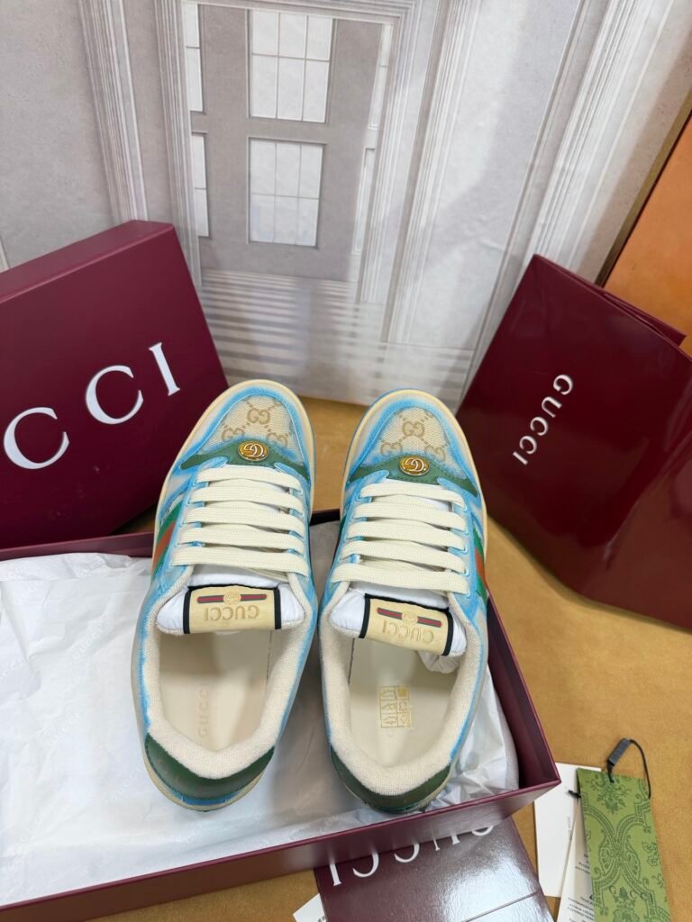 Gucci Men's Distressed Sneakers detail image 1