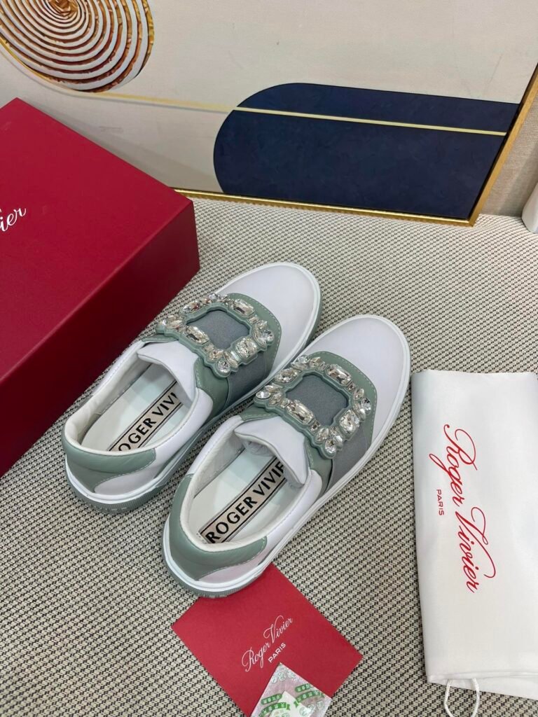 Roger Vivier Unisex White Low-Top Sneakers detail image 1