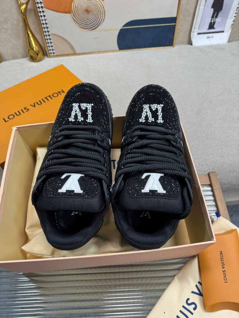 Louis Vuitton Unisex Crystal-Embellished Sneakers detail 1