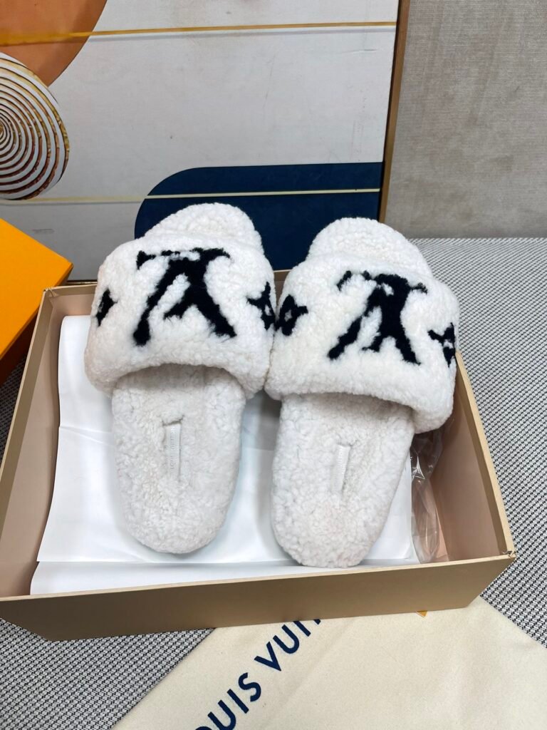 Louis Vuitton Unisex Shearling Shoes detail 1
