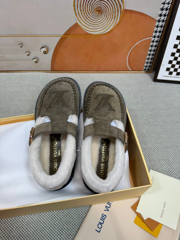 Louis Vuitton Women's Shearling Shoes detail 1