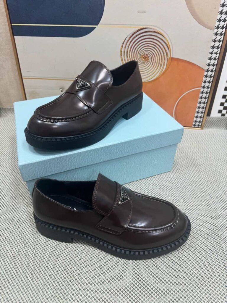 Prada Dark Brown Chunky-Sole Loafers detail image 2