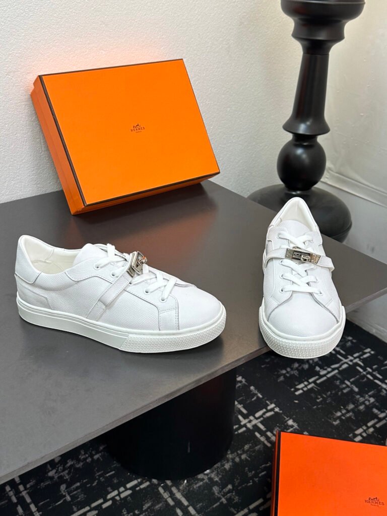 Hermès Unisex White Low-Top Sneakers detail 2