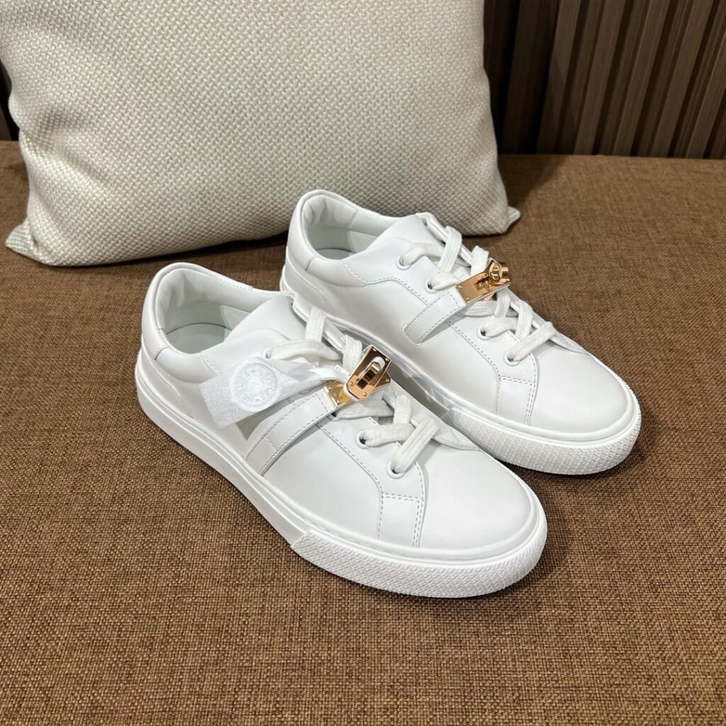 Hermès Unisex White Low-Top Sneakers detail 2