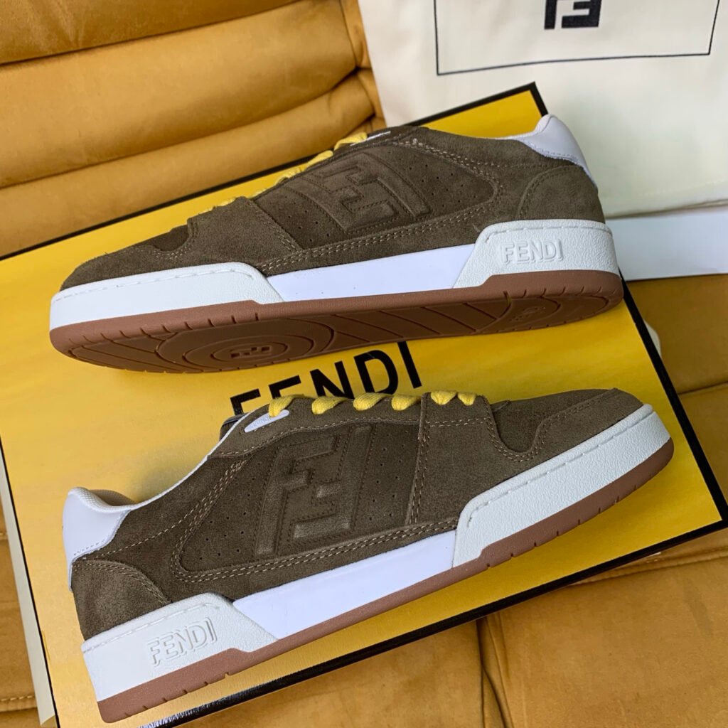 Fendi Unisex Distressed Sneakers detail 2