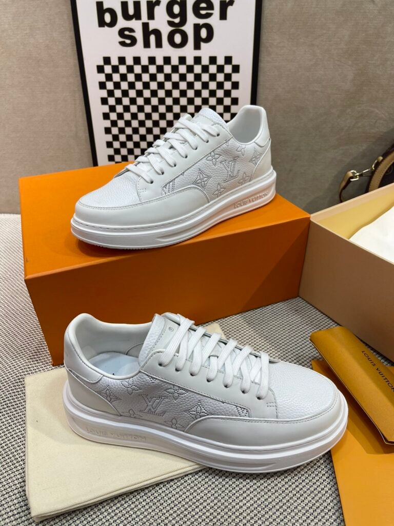Louis Vuitton Men's White Low-Top Sneakers detail image 2