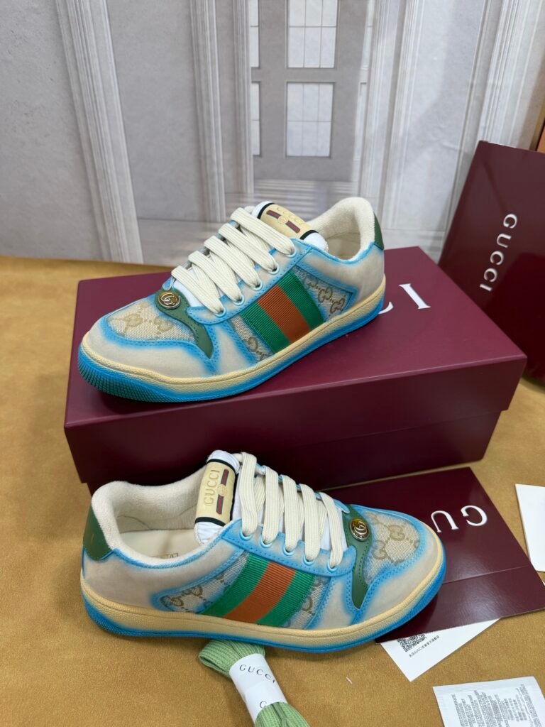 Gucci Men's Distressed Sneakers detail image 2