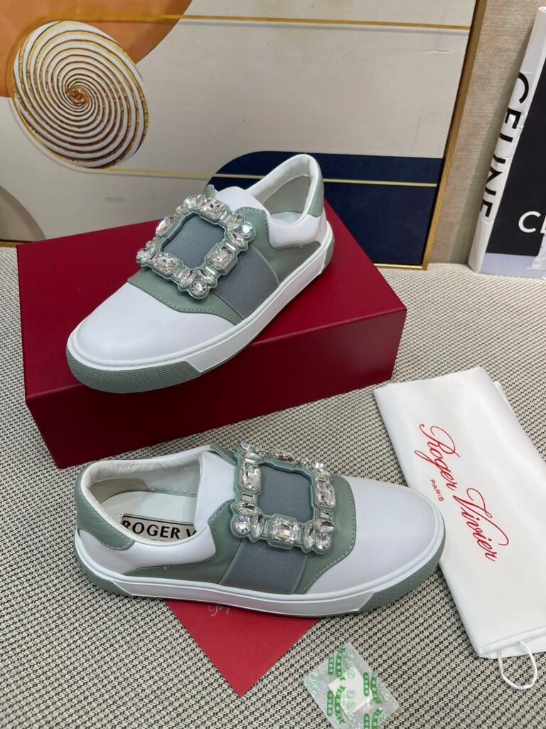 Roger Vivier Unisex White Low-Top Sneakers detail image 2