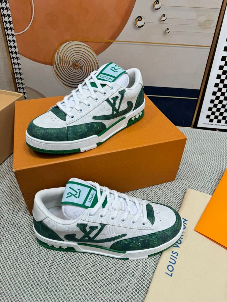 Louis Vuitton Men's White Low-Top Sneakers detail image 2