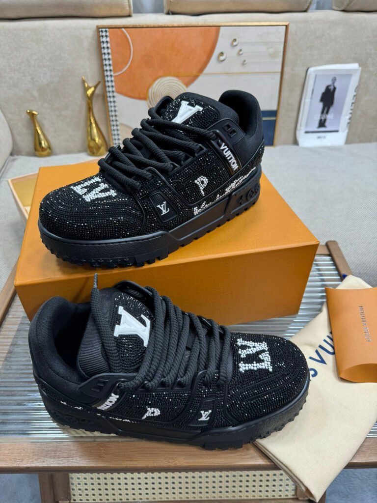 Louis Vuitton Unisex Crystal-Embellished Sneakers detail 2