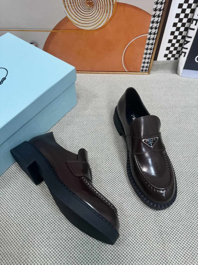 Prada Dark Brown Chunky-Sole Loafers detail image 3