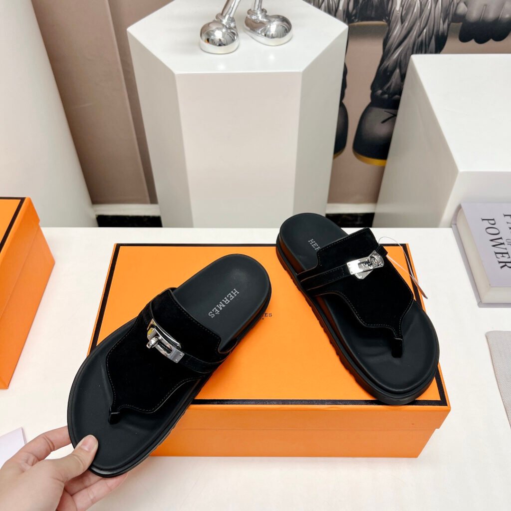 Hermès Unisex Slides detail 3