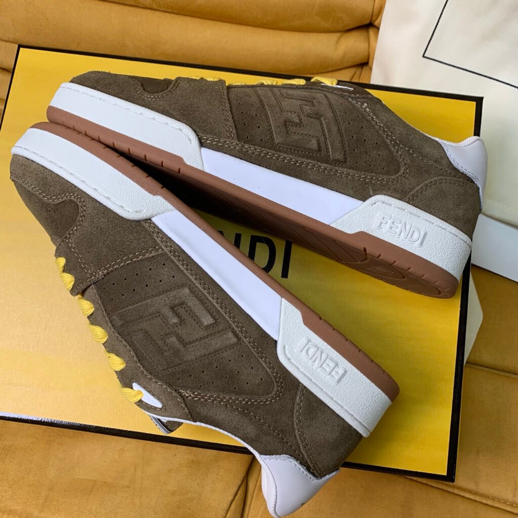 Fendi Unisex Distressed Sneakers detail 3