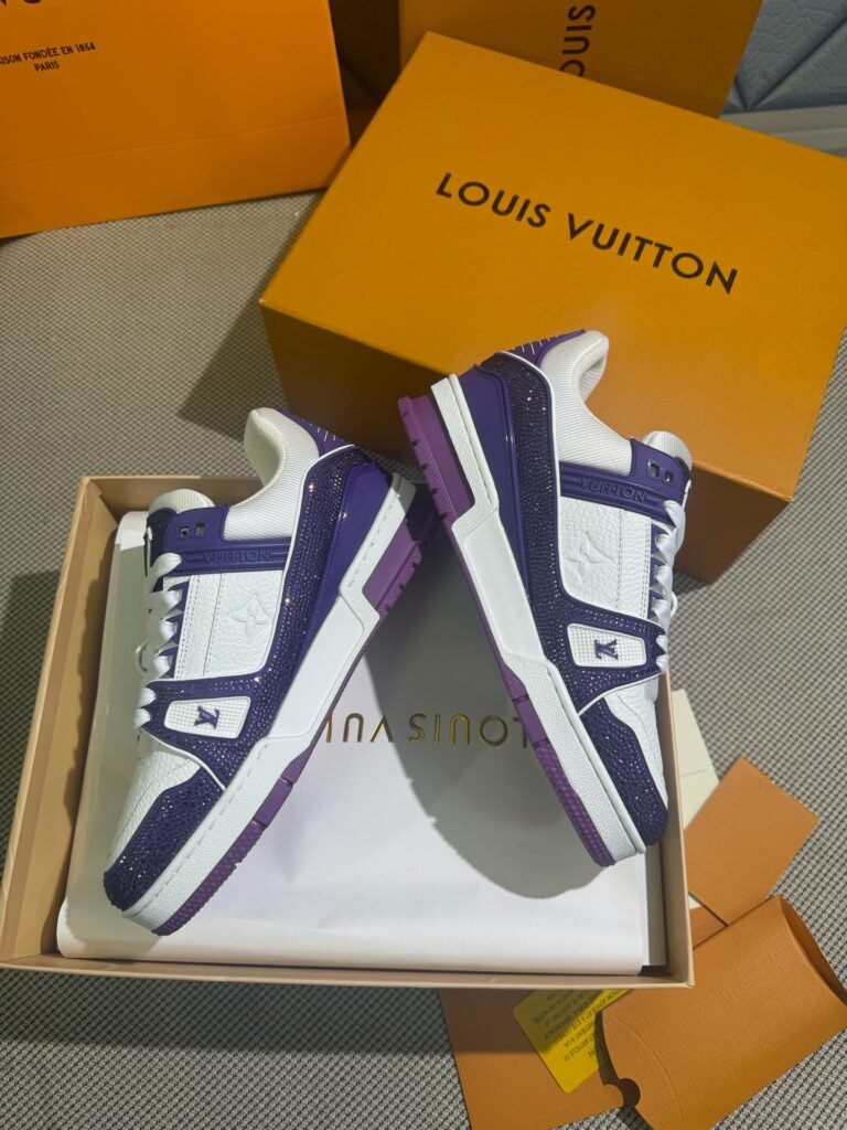 Louis Vuitton Unisex Crystal-Embellished Sneakers detail 3