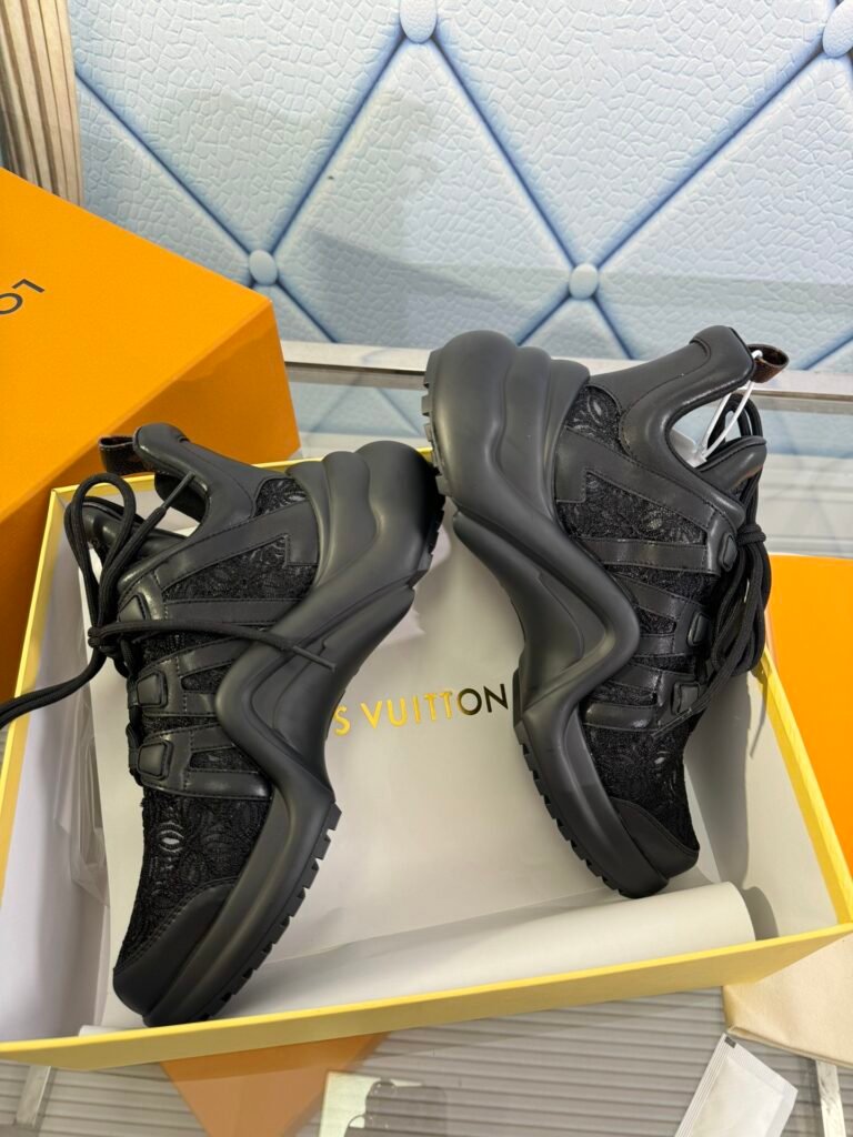 Louis Vuitton Women's Sculpted-Sole Sneakers detail 3