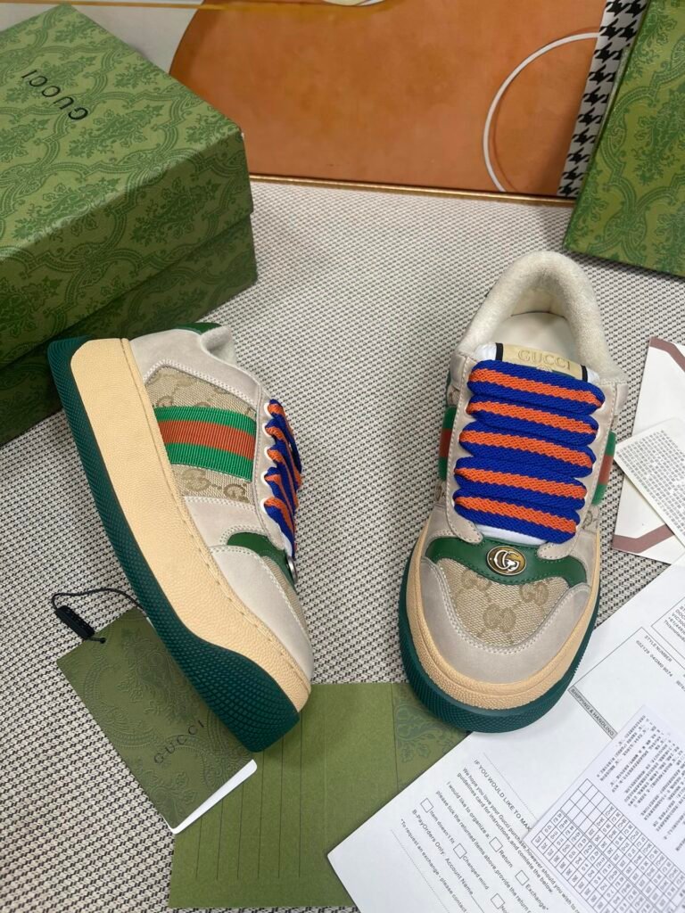 Gucci Unisex Distressed Sneakers detail image 3