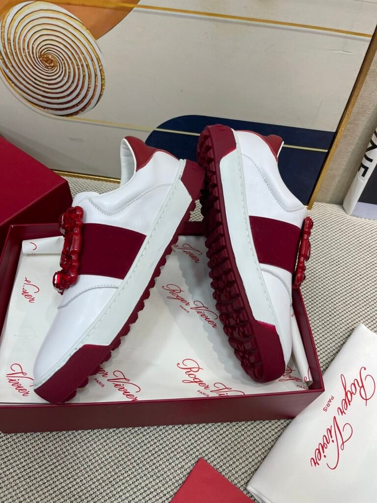 Roger Vivier Unisex White Low-Top Sneakers detail image 3