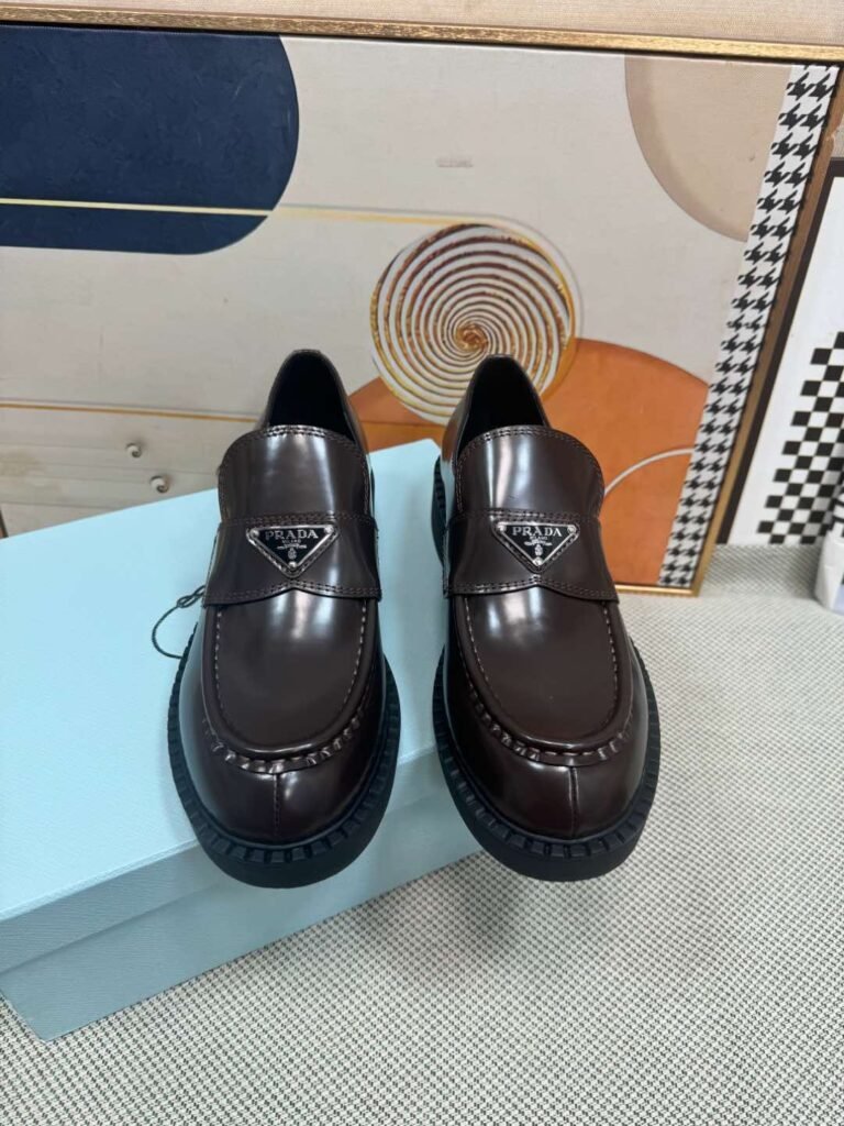Prada Dark Brown Chunky-Sole Loafers detail image 4