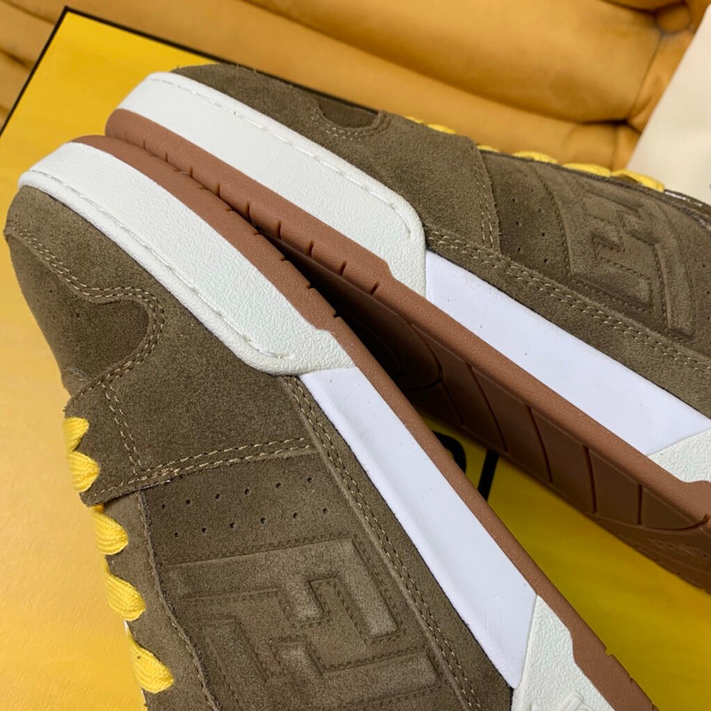 Fendi Unisex Distressed Sneakers detail 4