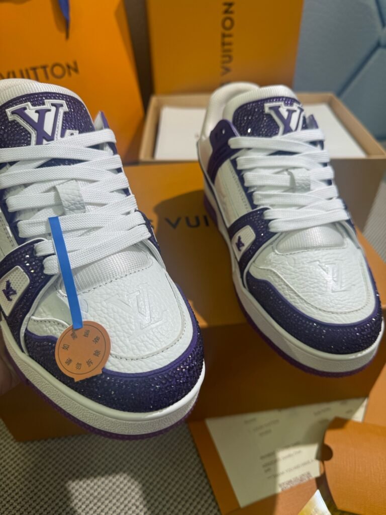 Louis Vuitton Unisex Crystal-Embellished Sneakers detail 4