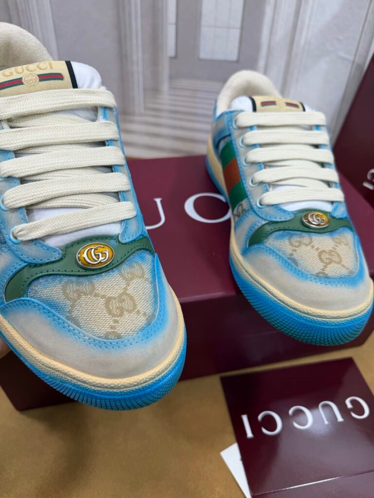 Gucci Men's Distressed Sneakers detail image 4