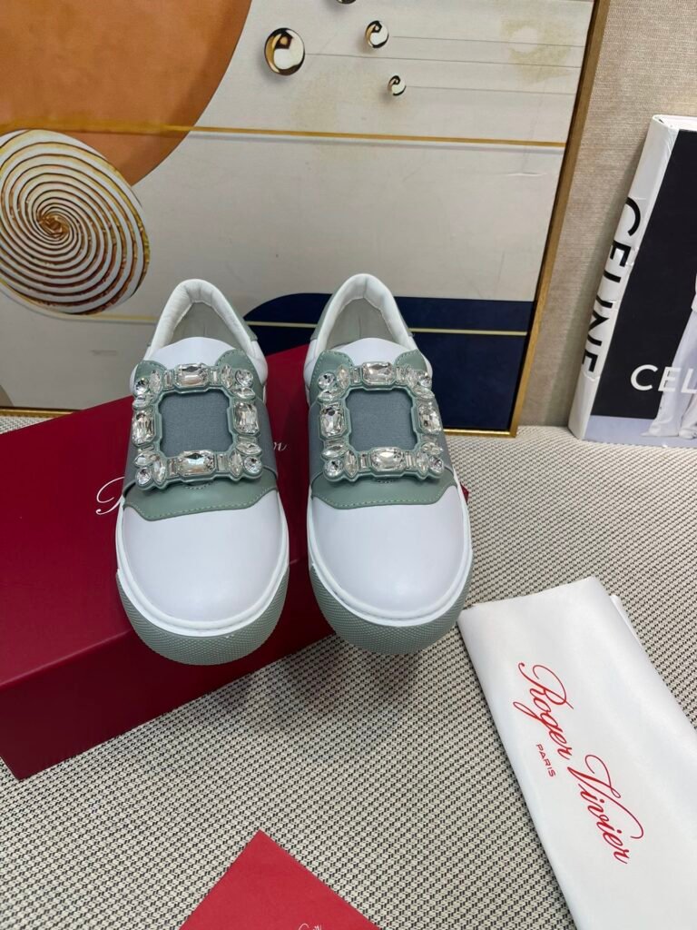 Roger Vivier Unisex White Low-Top Sneakers detail image 4