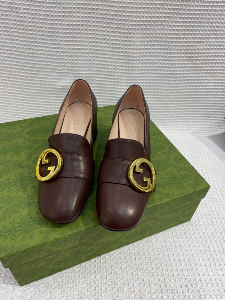 Gucci Unisex Leather-Sole Shoes detail 4