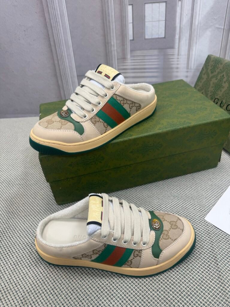 Gucci Unisex Distressed Sneakers detail 4