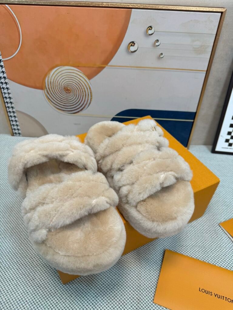 Louis Vuitton Unisex Shearling Shoes detail 4