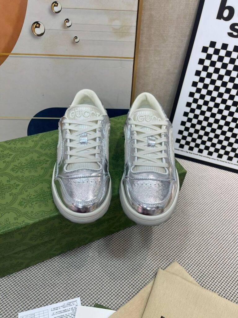 Gucci Unisex Distressed Sneakers detail 4