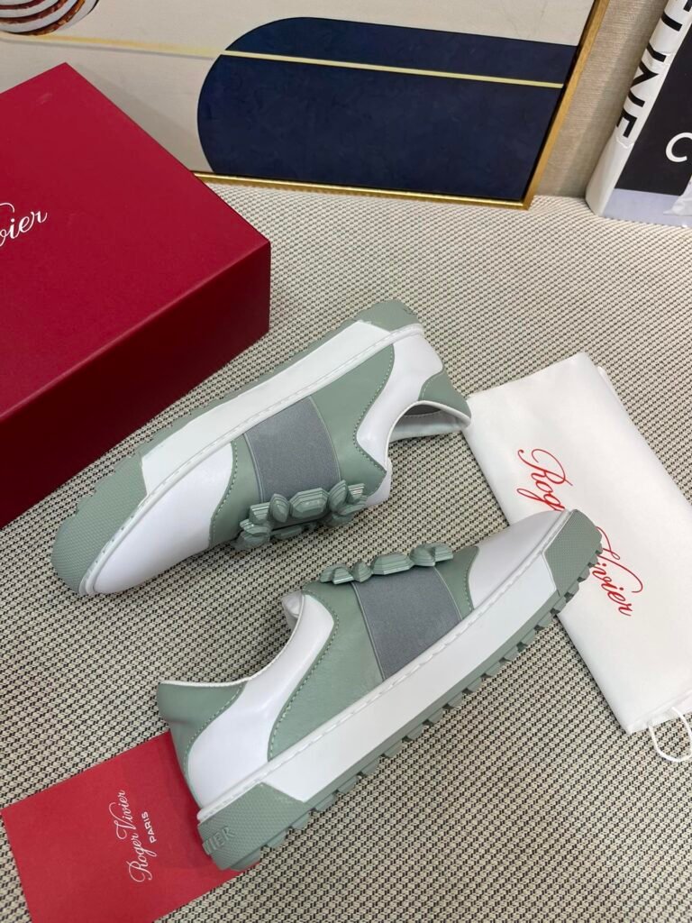 Roger Vivier Unisex White Low-Top Sneakers detail 5