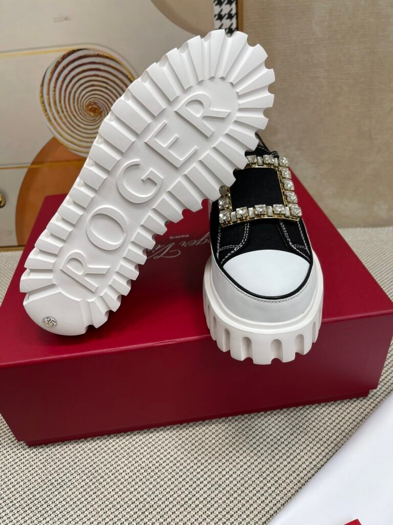 Roger Vivier Unisex White Low-Top Sneakers detail image 5