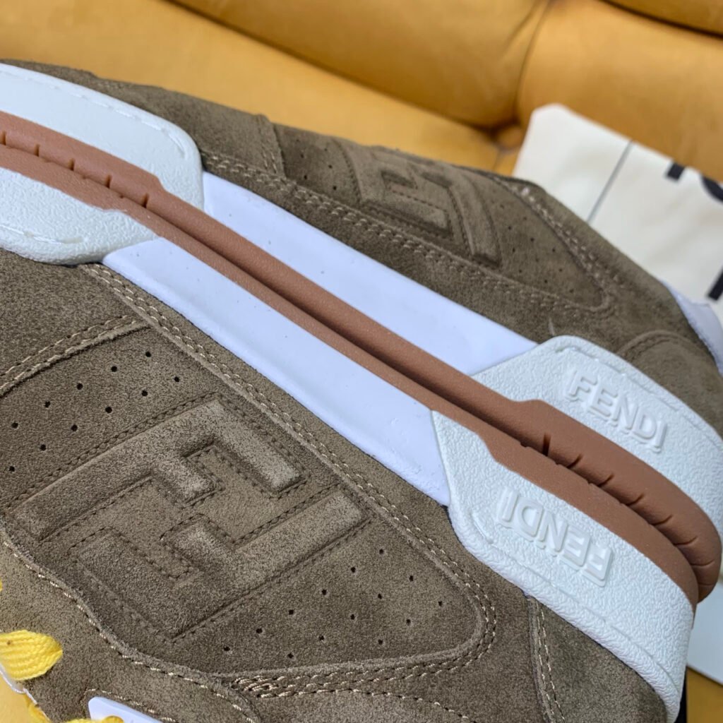 Fendi Unisex Distressed Sneakers detail 5