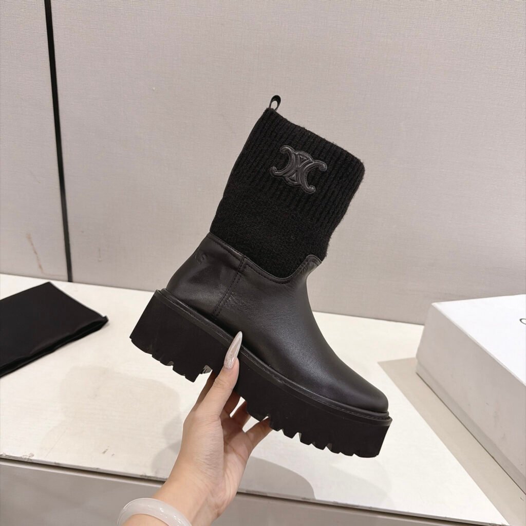 Celine Unisex Combat Boots detail 5