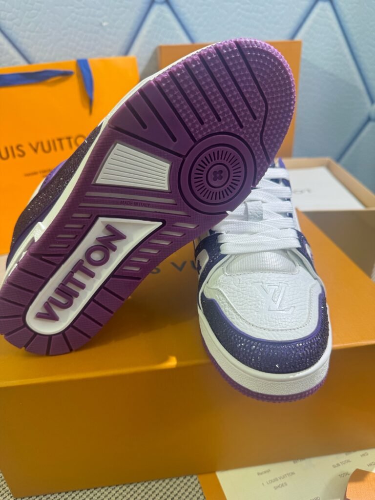 Louis Vuitton Unisex Crystal-Embellished Sneakers detail 5