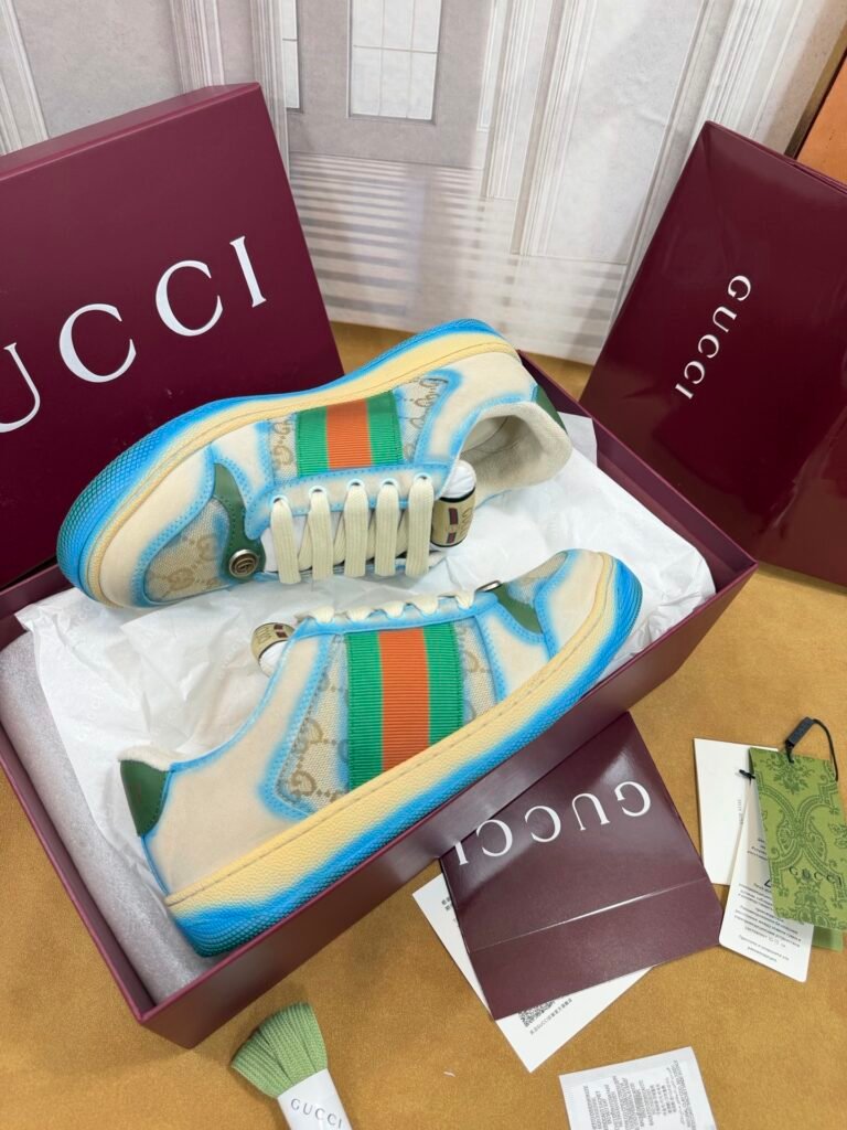 Gucci Men's Distressed Sneakers detail image 5